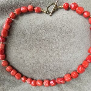 Elegant Coral Beaded Necklace